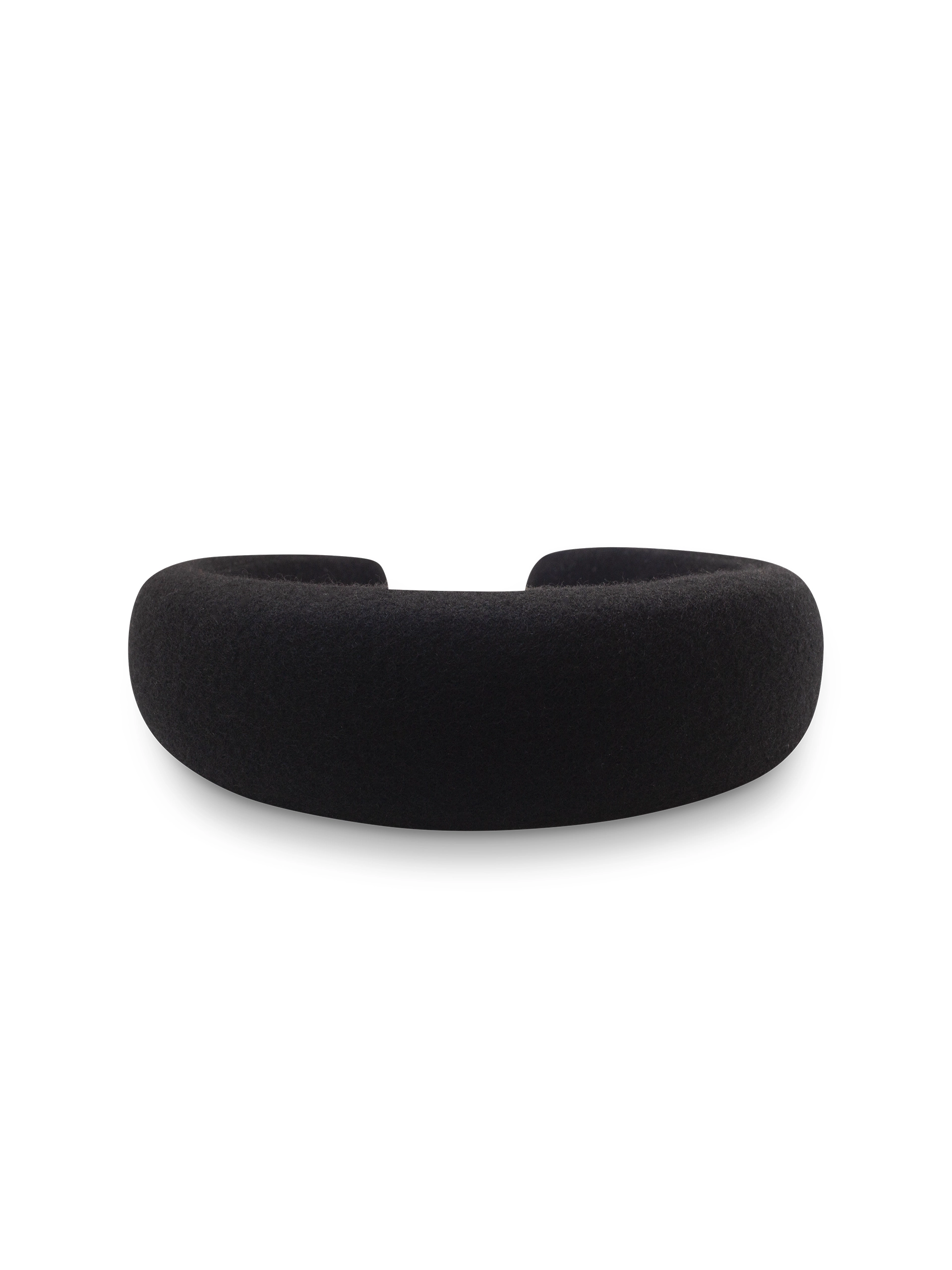 Merino Loden Kipferl Classic Black 2 weiß