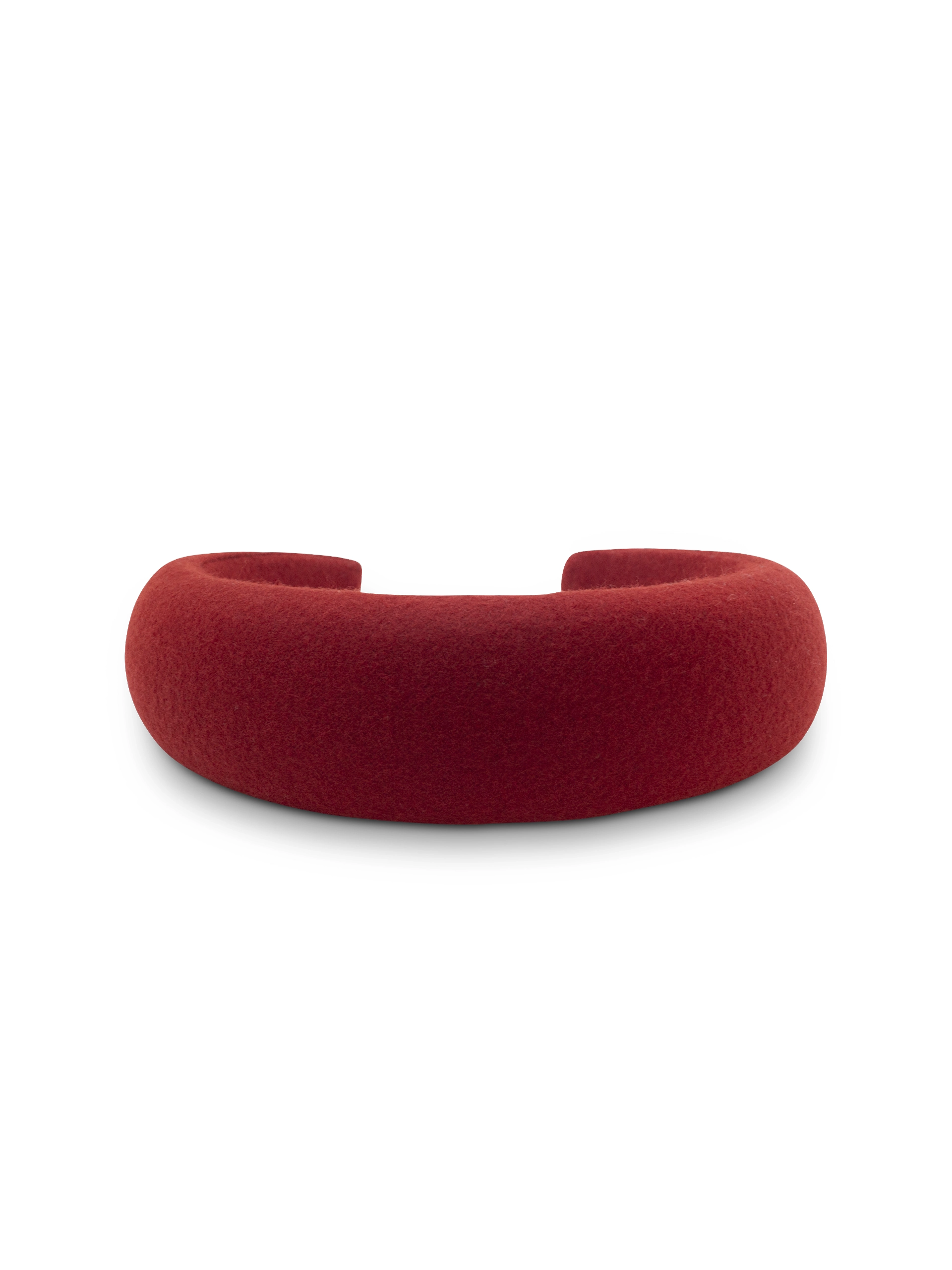 Merino Loden Kipferl Retro Red 2 weiß